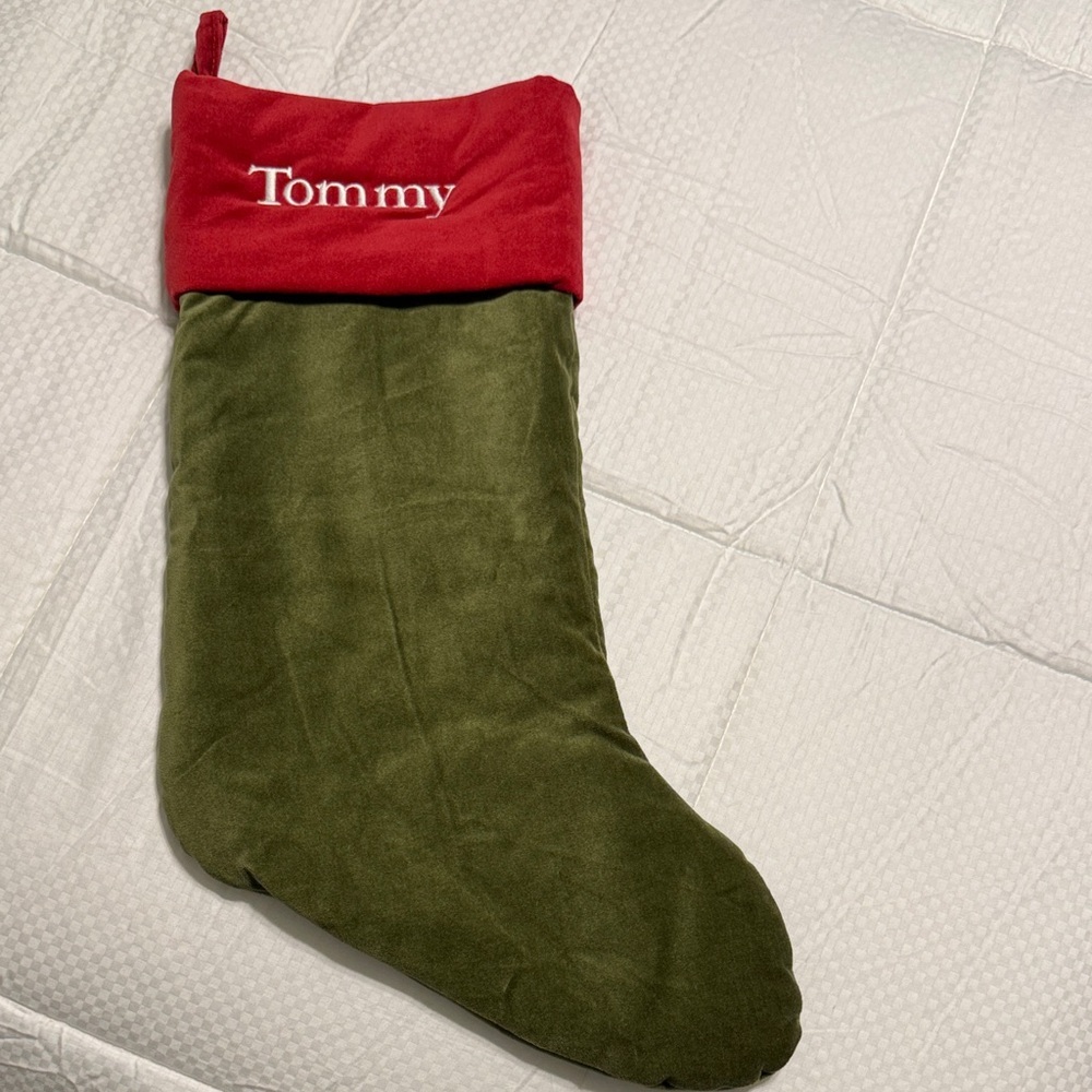 Pottery Barn Red and Green Holiday Stocking